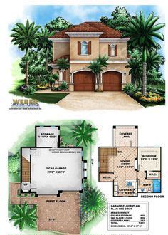 Small 2-Story House Floor Plan with 2 Car Garage | Garage floor plans ...