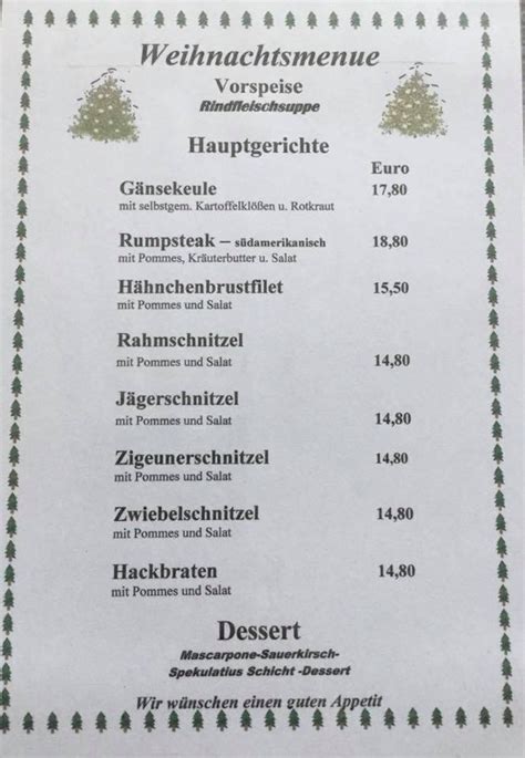 Speisekarte von Gasthaus Zur Linde restaurant Wetzlar Hauptstraße 41