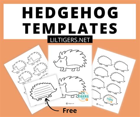 Free Printable Hedgehog Templates Lil Tigers