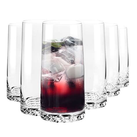 6 Piece Highball Glass Set Made Of Crystalline Glass 350ml Fjord Krosno Kitchenshop