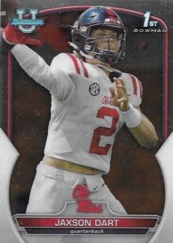 Jaxon Dart 1st Bowman 2022 Bowman U Chrome 94 Ole Miss Rebels EBay