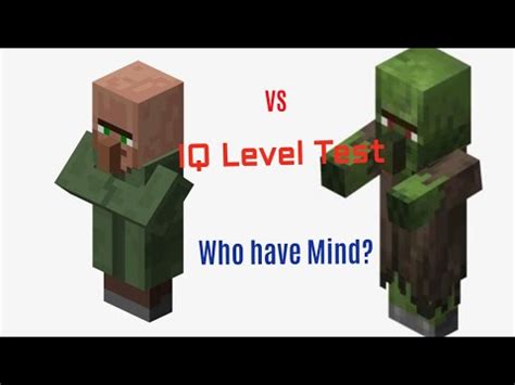 Testing Zombie Villager Vs Villager Iq Level Who Have Mind Zombie