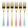 Miss Toile Pastel Cake Fork Set Of Sweet Pea And Violet