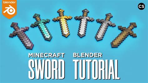 Minecraft Sword In Blender Tutorial Easy Youtube