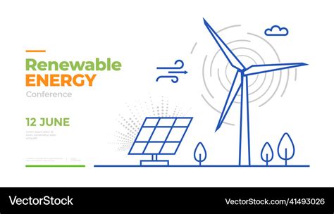 Renewable Energy Presentation Banner Template Vector Image