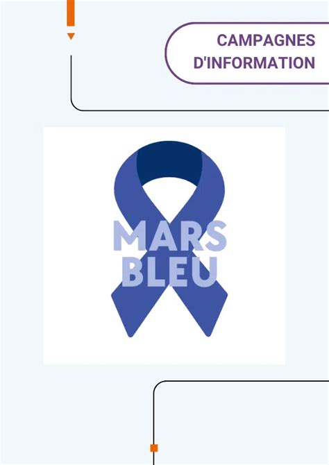 Mars bleu 2024 mois de sensibilisation au dépistage du cancer