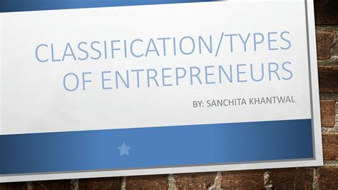 Solution Types And Classification Of Entrepreneur Studypool