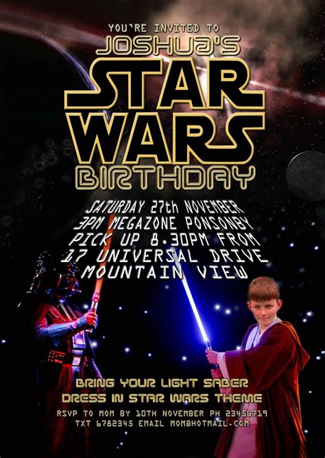 Star Wars Party Invitation Download