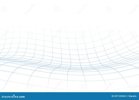 Abstract Curved Perspective Grid Lines Layout Design Vector Stock