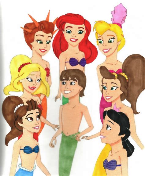 King Triton's Daughters and Tad by madiquin185 on DeviantArt