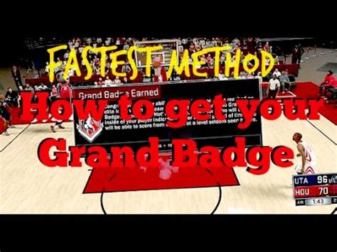 NBA 2K17 HOW TO GET YOUR GRAND BADGE FOR ANY ARCHETYPE FASTEST METHOD