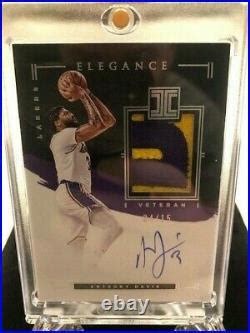 Panini Impeccable Anthony Davis Elegance Jersey Auto Holo Silver