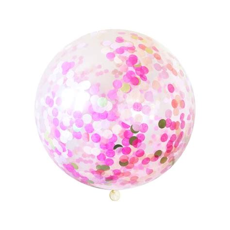 Rose Gold Confetti Balloon With Blush Pink 36 Inch Large And Etsy