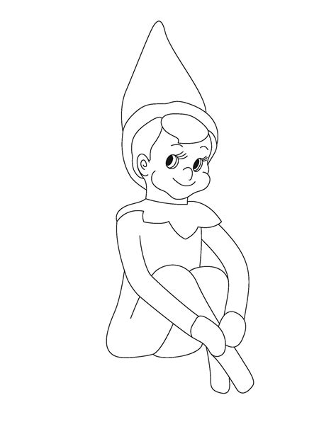 Printable Girl Elf On The Shelf Coloring Pages Coloring Home