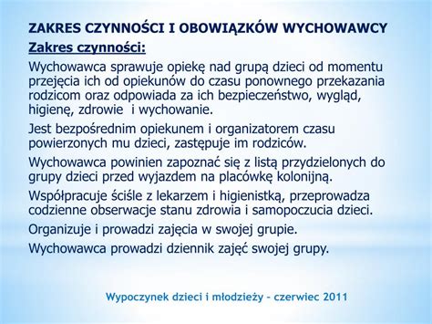 PPT Wypoczynek dzieci i młodzieży szkolnej PowerPoint Presentation