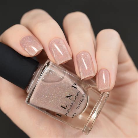 Chleo Neutral Blush Pink Holographic Sheer Jelly Nail Polish By Ilnp