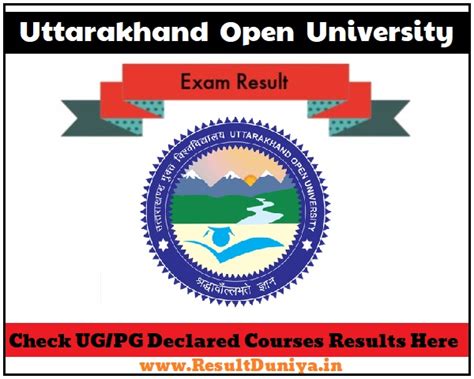 Uou Uttarakhand Open University Ba B Sc B Result