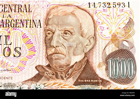 1000 Argentinian Peso Bank Note Argentinian Peso Is The National