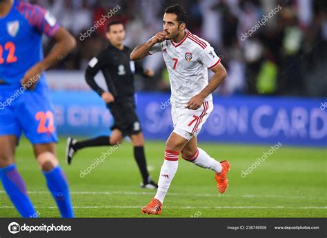 Ali Mabkhout United Arab Emirates National Football Team Celebrates