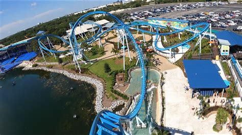 Pipeline The Surf Coaster Front Row Pov K Fps Seaworld Orlando