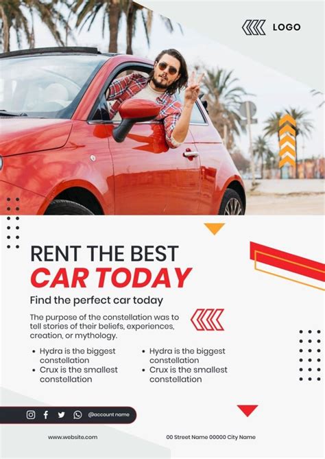 Free Rent A Car Poster Templates Wepik