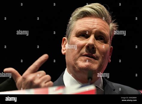 Keir Starmer The Leader Of Britain S Labour Party Makes His Speech At