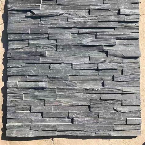 Culture Stone Decoration Stones Black Slate Natural Slate Stone