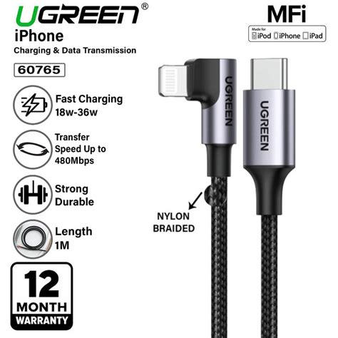 Jual Ugreen Mfi Type C To D Lightning Nylon Cable Cm Fast