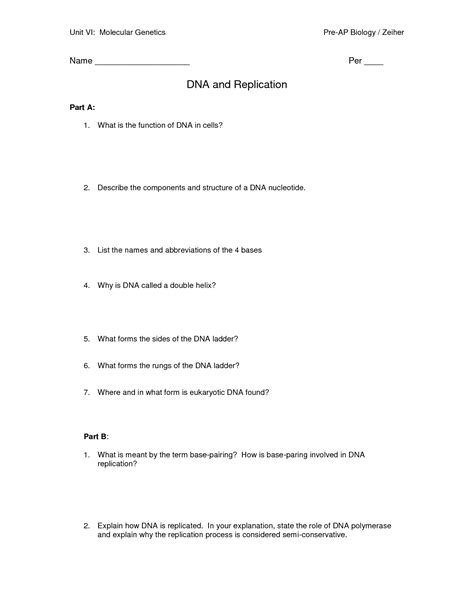 14 Best Images of DNA Structure Worksheet High School - DNA Structure ...