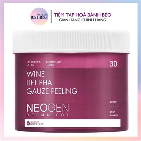 Pad Tẩy Da Chết Neogen Dermalogy Wine Lift PHA Gauze Peeling 30 Miếng