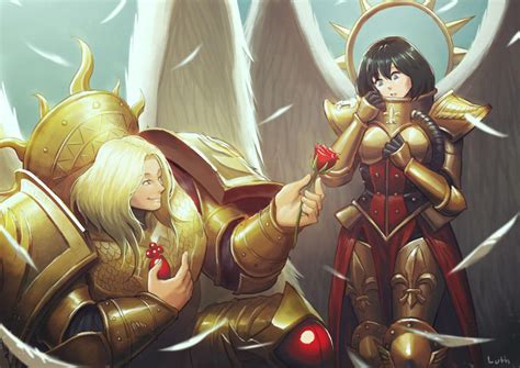 Commission Sanguinius And St Celestine By Lutherniel On Deviantart