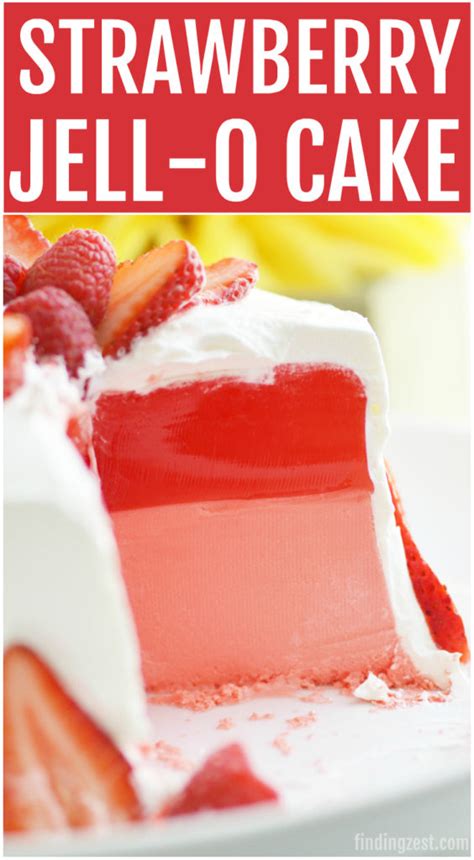 Strawberry Jell O Cake Literally Made Of Jell O Finding Zest