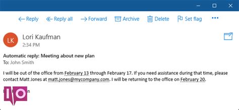 Comment Configurer Une R Ponse D Absence Du Bureau Dans Windows Mail