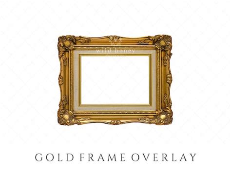 Gold Frame PNG Overlay Photo Frame Painting Frame - Etsy Finland