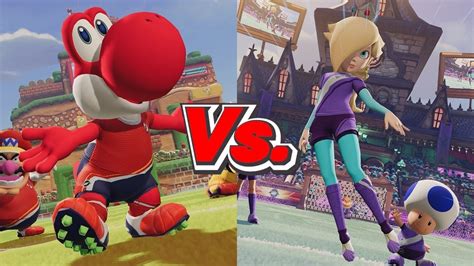 Mario Strikers Battle League Yoshi Rockets Vs Rosalina Spikes