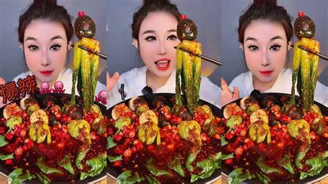 Asmr Eating Chinese Food Mukbang Spicy Bok Choy Stir Fry Asmr