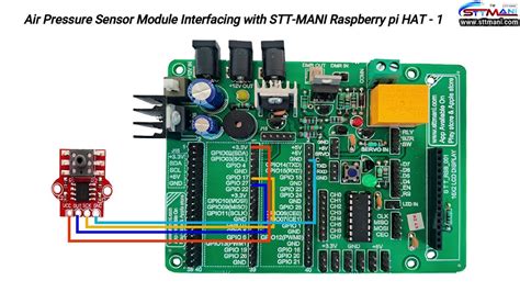 Air Pressure Sensor Interfacing With Raspberry Pi Hat 1 Board Youtube