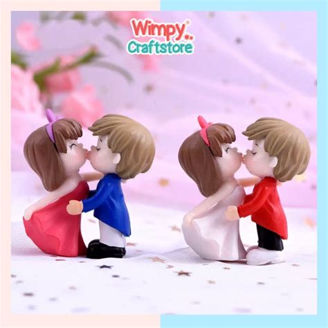 Jual Wimpy Miniature Figure Couple Hiasan Kue Cake Topper Terrarium