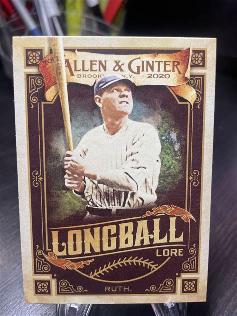 Topps Allen And Ginter Longball Lore Ll Babe Ruth New York