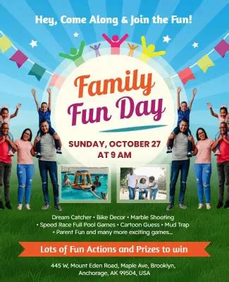 family fun day flyer templates  community
