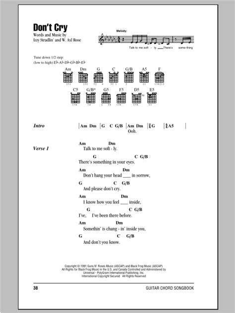 Don T Cry By Guns N Roses Guitar Chords Lyrics Guitar Instructor