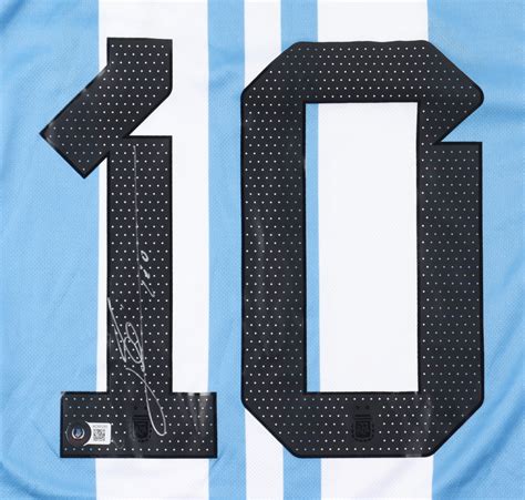 Lionel Messi Signed Argentina National Team Jersey Inscribed "LEO ...