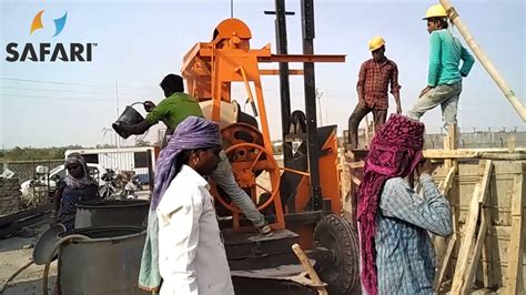 Concrete Mixer With Lift Hoist How To Mix 1 Sack Cement And Lift It For Construction Youtube