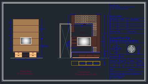 Modern TV Unit Elevation Free Cad Block Download Plan N, 54% OFF