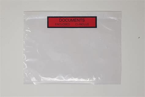 Pochette A Porte Document Adh Sive Transparente Pochette D