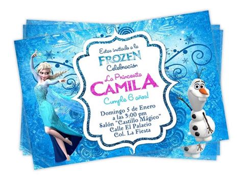 Invitacion Digital Personalizada Frozen Elsa Y Olaf Mercadolibre