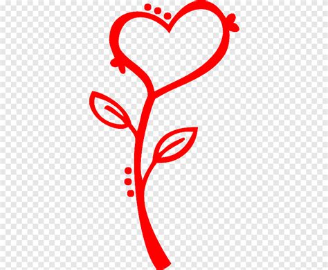 Heart Flower Drawings Png PNGEgg