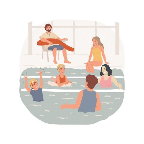 Ilustração em vetor de desenho animado isolado de piscina Vetor Premium