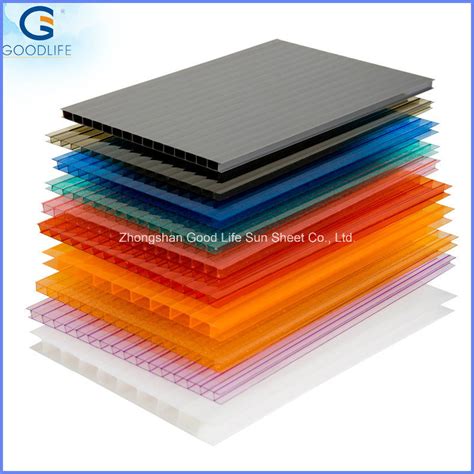 Bayer Virgin Material Mm Polycarbonate Hollow Sheet