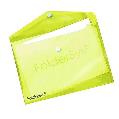 Pochette Avec Fermeture Velcro A5 PP Jaune Transparent Fournitures De